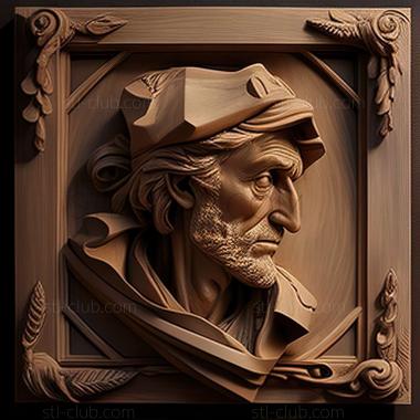 3D model Charles Wistanley Thwaites American artist (STL)